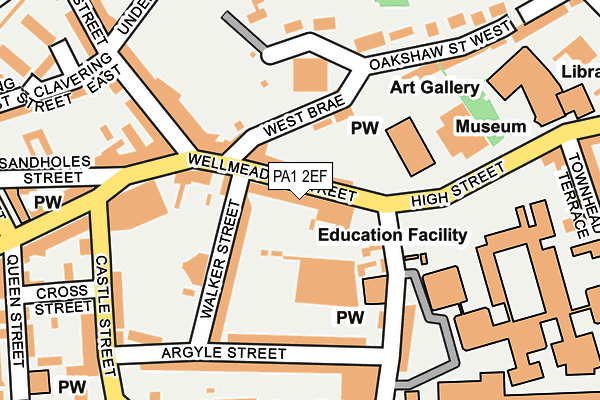 PA1 2EF map - OS OpenMap – Local (Ordnance Survey)