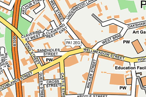 PA1 2EG map - OS OpenMap – Local (Ordnance Survey)
