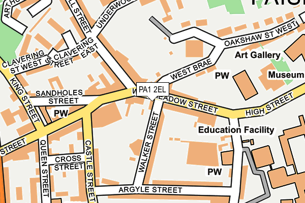 PA1 2EL map - OS OpenMap – Local (Ordnance Survey)