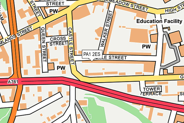 PA1 2ES map - OS OpenMap – Local (Ordnance Survey)