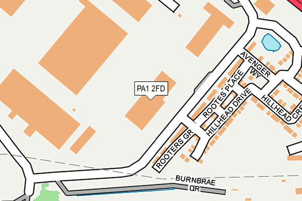 PA1 2FD map - OS OpenMap – Local (Ordnance Survey)