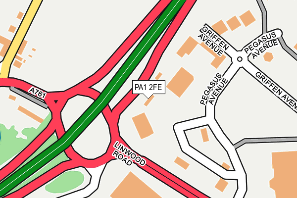 PA1 2FE map - OS OpenMap – Local (Ordnance Survey)