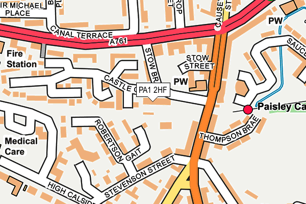 PA1 2HF map - OS OpenMap – Local (Ordnance Survey)