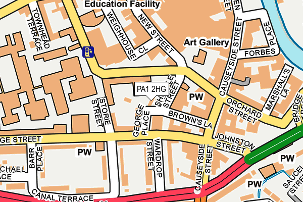 PA1 2HG map - OS OpenMap – Local (Ordnance Survey)