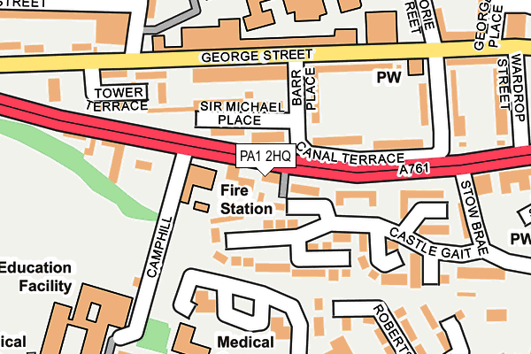 PA1 2HQ map - OS OpenMap – Local (Ordnance Survey)