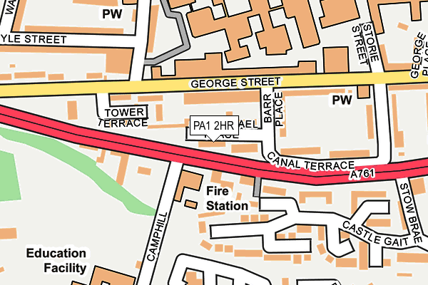 PA1 2HR map - OS OpenMap – Local (Ordnance Survey)