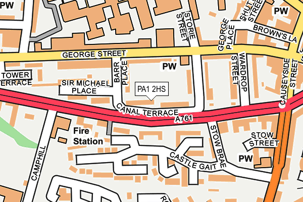 PA1 2HS map - OS OpenMap – Local (Ordnance Survey)