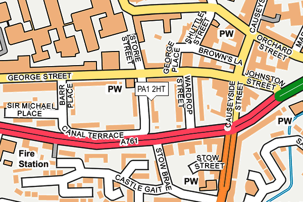 PA1 2HT map - OS OpenMap – Local (Ordnance Survey)