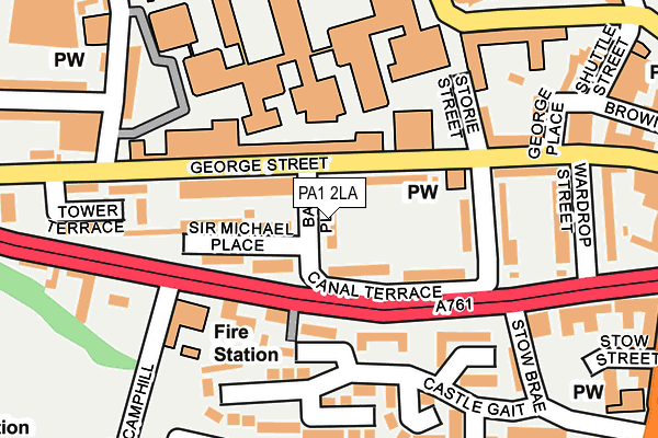 PA1 2LA map - OS OpenMap – Local (Ordnance Survey)