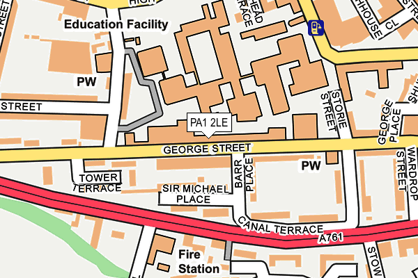 PA1 2LE map - OS OpenMap – Local (Ordnance Survey)