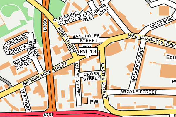 PA1 2LS map - OS OpenMap – Local (Ordnance Survey)