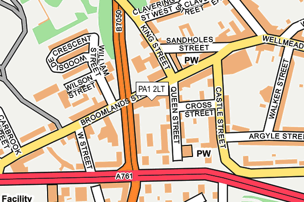 PA1 2LT map - OS OpenMap – Local (Ordnance Survey)