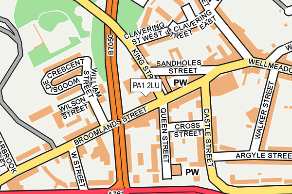 PA1 2LU map - OS OpenMap – Local (Ordnance Survey)