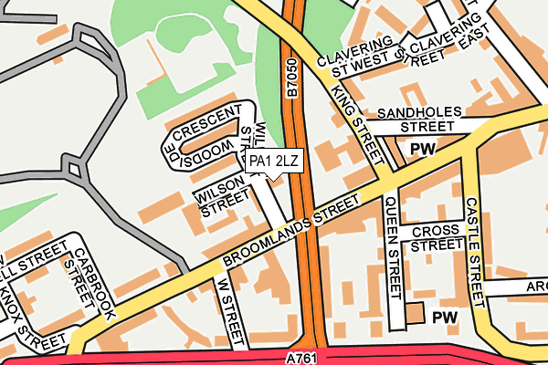 PA1 2LZ map - OS OpenMap – Local (Ordnance Survey)
