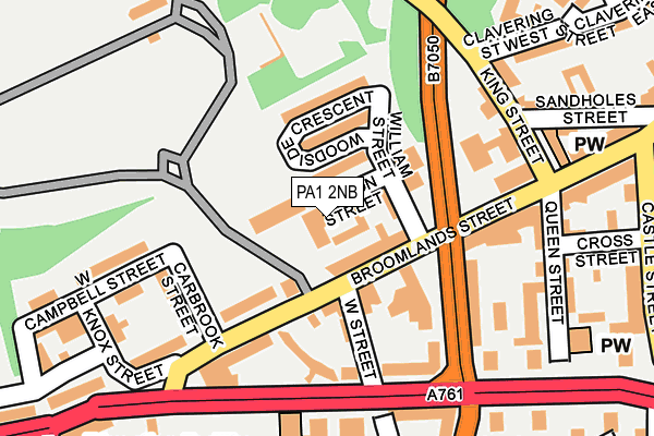 PA1 2NB map - OS OpenMap – Local (Ordnance Survey)