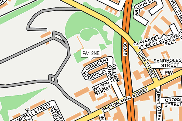 PA1 2NE map - OS OpenMap – Local (Ordnance Survey)