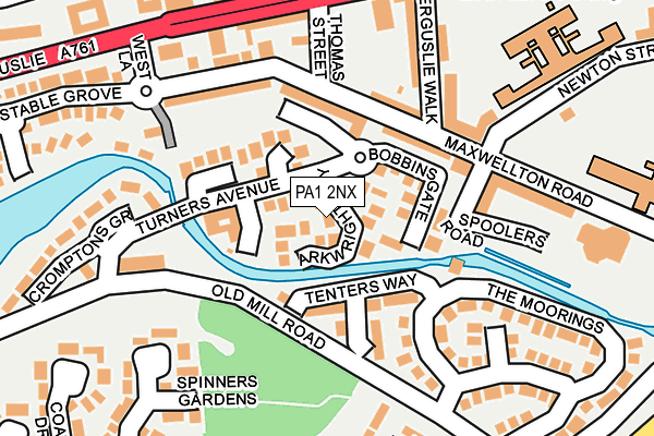 PA1 2NX map - OS OpenMap – Local (Ordnance Survey)