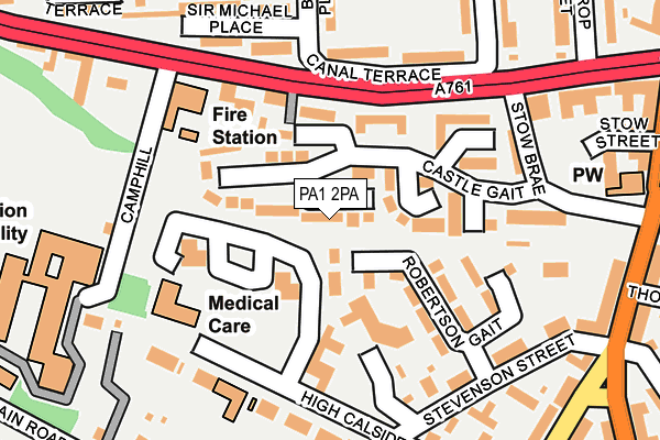 PA1 2PA map - OS OpenMap – Local (Ordnance Survey)