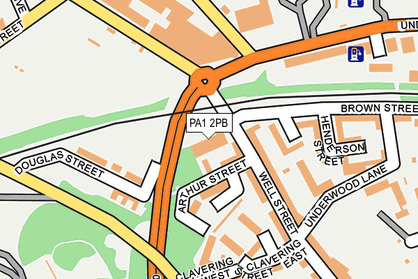 PA1 2PB map - OS OpenMap – Local (Ordnance Survey)