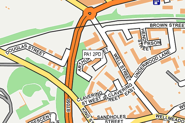 PA1 2PD map - OS OpenMap – Local (Ordnance Survey)