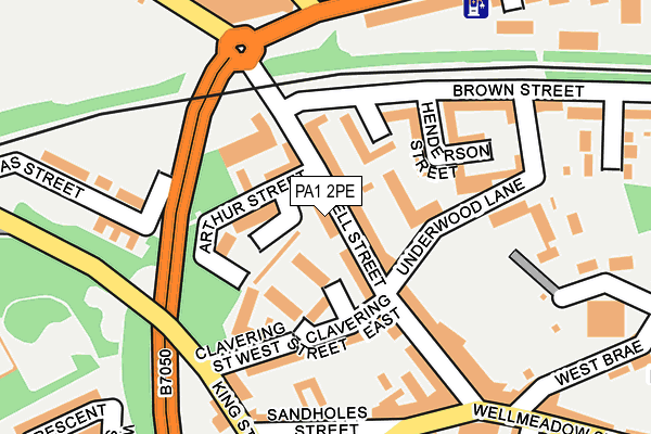 PA1 2PE map - OS OpenMap – Local (Ordnance Survey)
