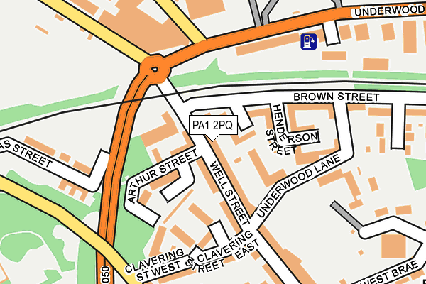 PA1 2PQ map - OS OpenMap – Local (Ordnance Survey)