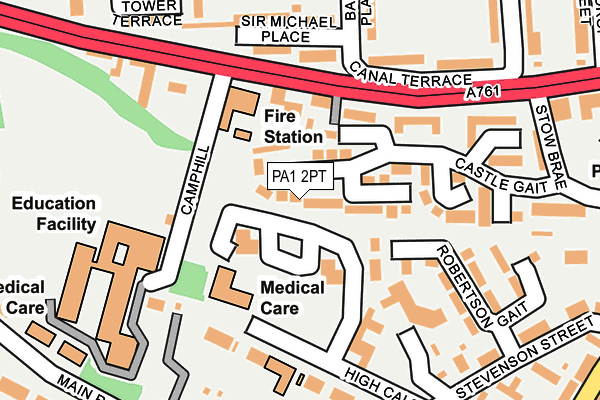 PA1 2PT map - OS OpenMap – Local (Ordnance Survey)