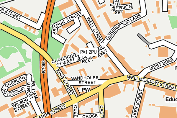 PA1 2PU map - OS OpenMap – Local (Ordnance Survey)