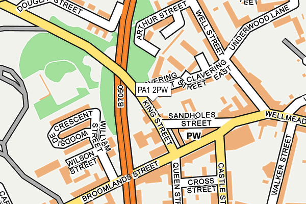 PA1 2PW map - OS OpenMap – Local (Ordnance Survey)