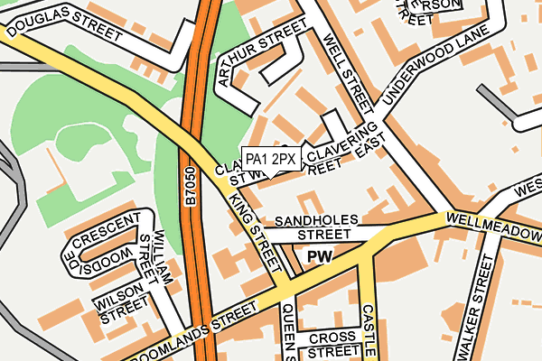 PA1 2PX map - OS OpenMap – Local (Ordnance Survey)