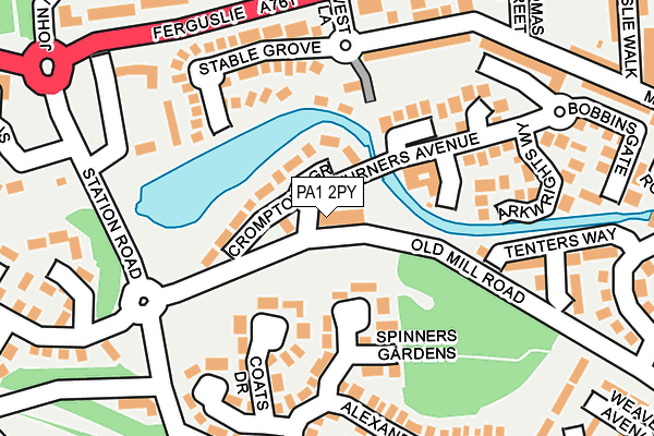 PA1 2PY map - OS OpenMap – Local (Ordnance Survey)