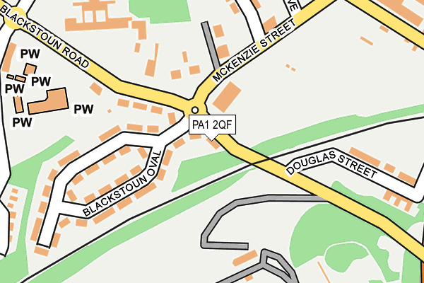 PA1 2QF map - OS OpenMap – Local (Ordnance Survey)