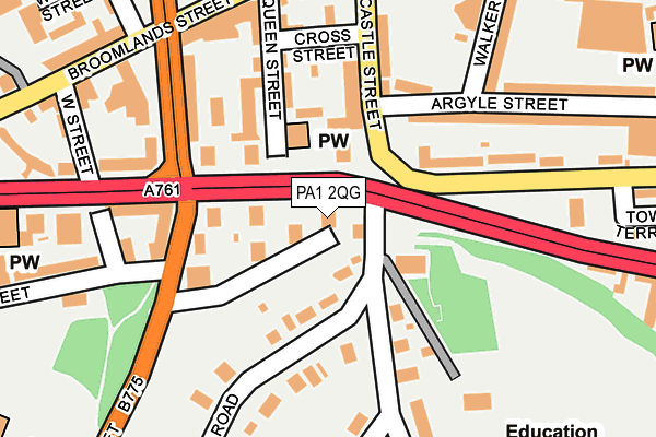 PA1 2QG map - OS OpenMap – Local (Ordnance Survey)