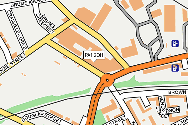 PA1 2QH map - OS OpenMap – Local (Ordnance Survey)