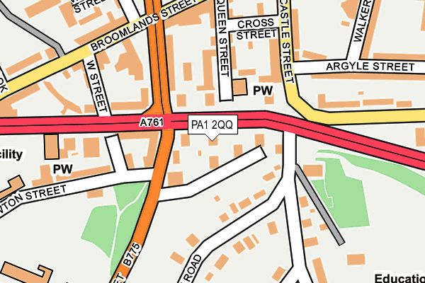 PA1 2QQ map - OS OpenMap – Local (Ordnance Survey)