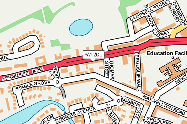 PA1 2QU map - OS OpenMap – Local (Ordnance Survey)