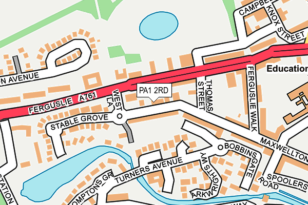 PA1 2RD map - OS OpenMap – Local (Ordnance Survey)