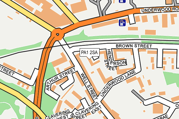 PA1 2SA map - OS OpenMap – Local (Ordnance Survey)