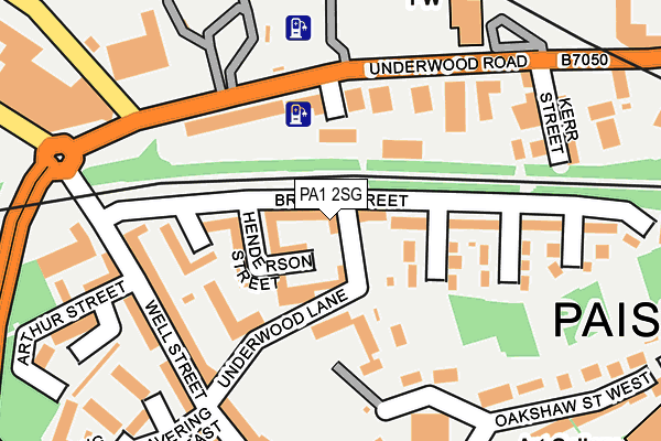 PA1 2SG map - OS OpenMap – Local (Ordnance Survey)