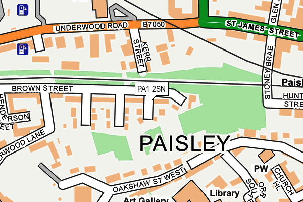 PA1 2SN map - OS OpenMap – Local (Ordnance Survey)
