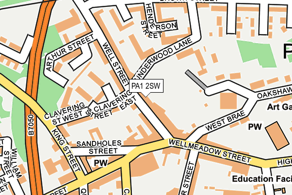 PA1 2SW map - OS OpenMap – Local (Ordnance Survey)