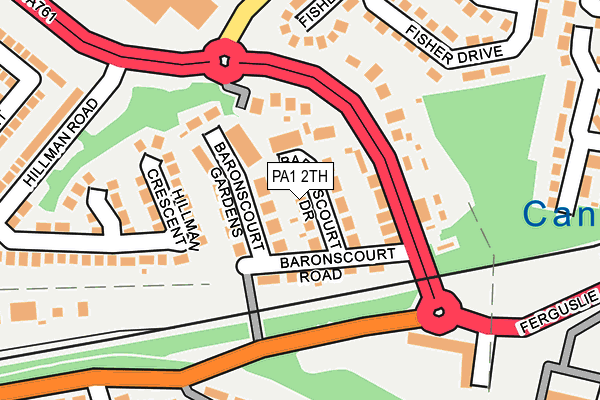 PA1 2TH map - OS OpenMap – Local (Ordnance Survey)