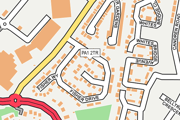 PA1 2TR map - OS OpenMap – Local (Ordnance Survey)