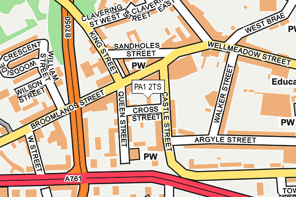 PA1 2TS map - OS OpenMap – Local (Ordnance Survey)