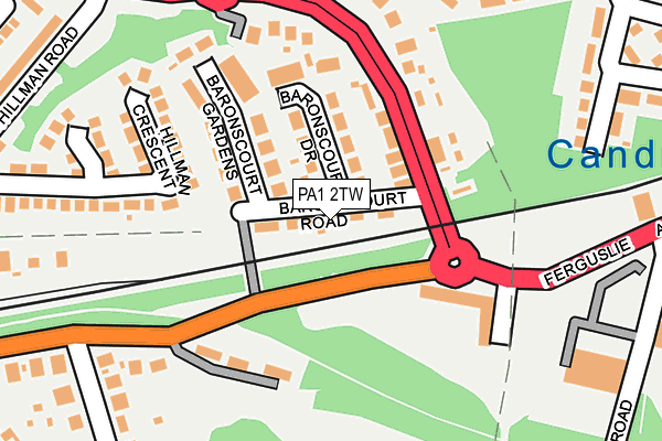 PA1 2TW map - OS OpenMap – Local (Ordnance Survey)