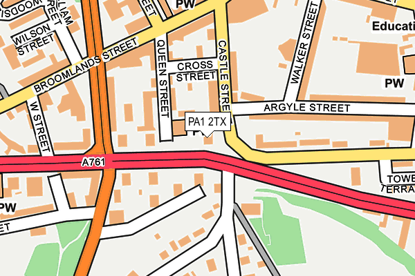 PA1 2TX map - OS OpenMap – Local (Ordnance Survey)