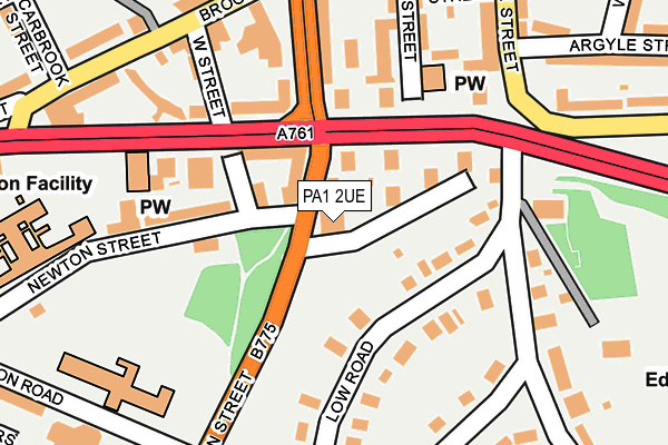 PA1 2UE map - OS OpenMap – Local (Ordnance Survey)