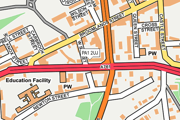 PA1 2UJ map - OS OpenMap – Local (Ordnance Survey)