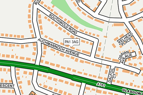 PA1 3AG map - OS OpenMap – Local (Ordnance Survey)