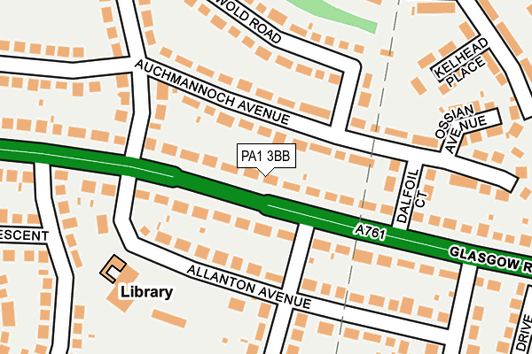 PA1 3BB map - OS OpenMap – Local (Ordnance Survey)